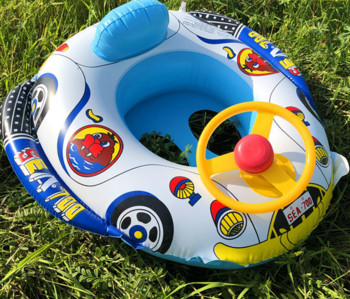 Φουσκωτό κάθισμα Float Boat Baby Pool Swim Ring Swimming Safe Raft Παιδικό υδάτινο αυτοκίνητο για μωρό νερό διασκεδαστικά παιχνίδια Δώρα γενεθλίων