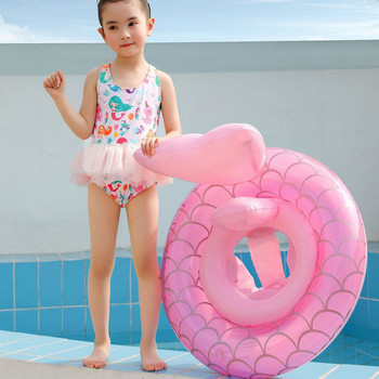 Пръстен за плуване с русалка, надуваем плувка за басейн за 0-8 години, бебета, деца, кръг за плуване, летен плаж, играчки за водно парти