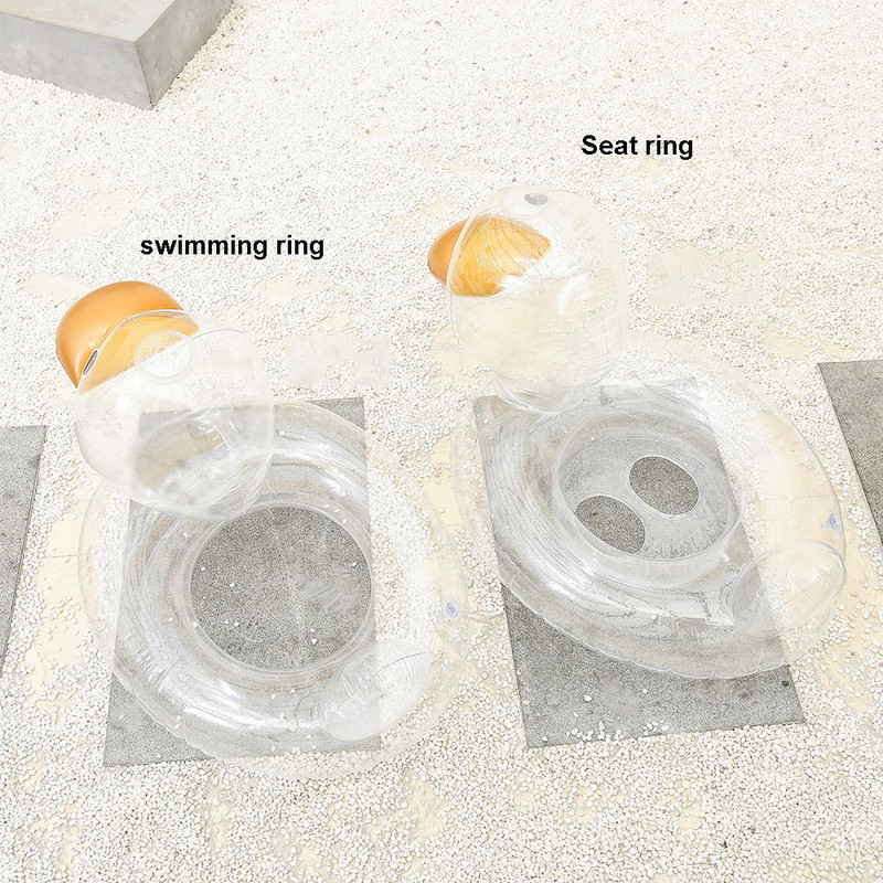 Aranyos átlátszó kacsa úszógyűrű gyerekeknek gyerekeknek felfújható baba fürdő úszó kör úszó gyűrű úszómedence játékok