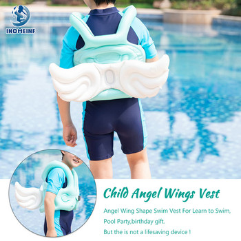 2022 г. Нова спасителна жилетка с плаващи крила на ангел за 2-8 години, момчета, момичета, деца, удебелена спасителна спасителна жилетка от PVC, плаващи играчки за плуване