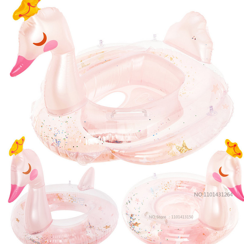 Új baba szivárványos flitteres úszógyűrű medence úszó baba felnőtt vízi játék cső úszó ülés úszókör felfújható medence parti játék