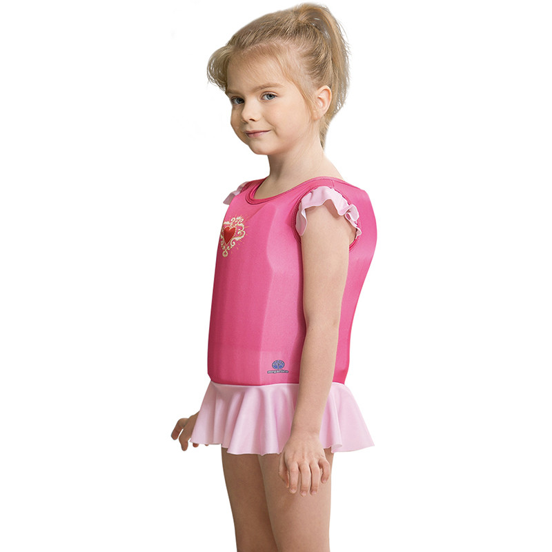 Megartico Vestă de salvare pentru înot pentru fete Desene animată pentru copii cu imprimeu cu unicorn cu volane Vestă de flotabilitate Float Bebeluș Caiac Piscina Plajă Costum de baie 2-6 ani