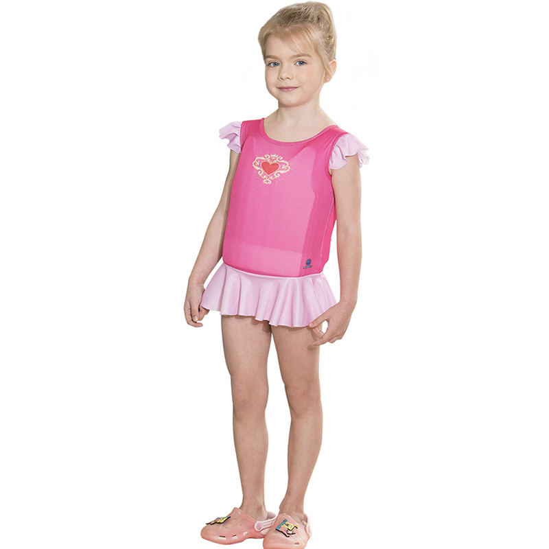 Megartico Vestă de salvare pentru înot pentru fete Desene animată pentru copii cu imprimeu cu unicorn cu volane Vestă de flotabilitate Float Bebeluș Caiac Piscina Plajă Costum de baie 2-6 ani