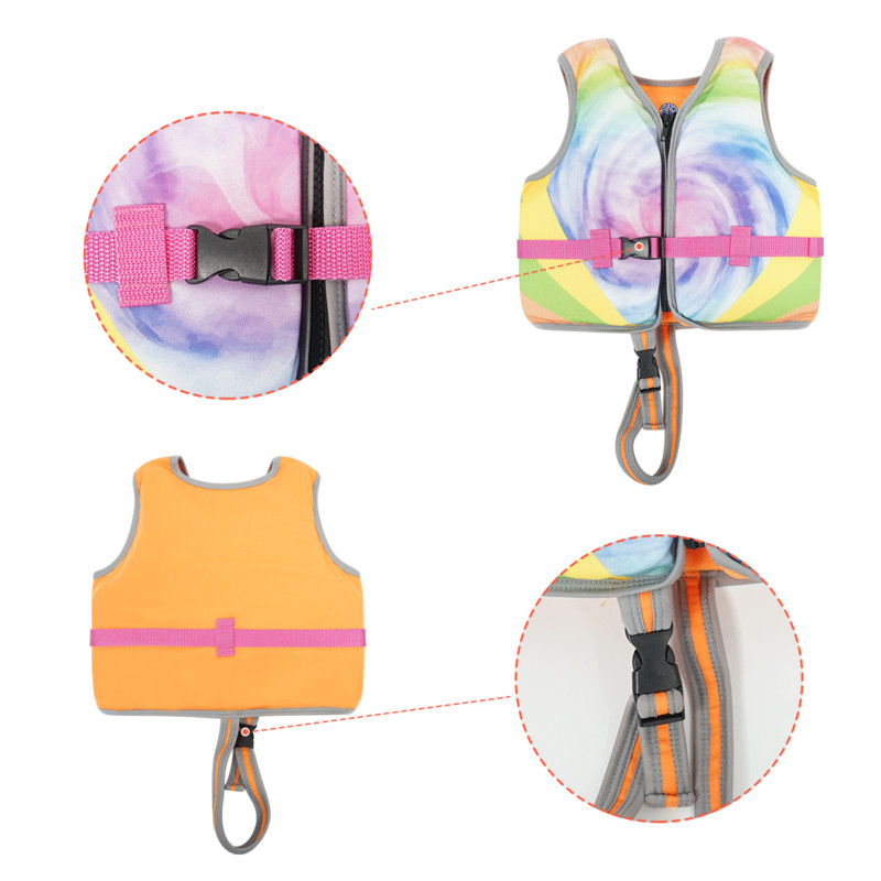 Megartico 2-6 ani cu imprimeu vârtej vestă de înot pentru copii flotor de apă pentru copii vestă de salvare de siguranță pentru copii salvamar ajutoare pentru flotabilitate