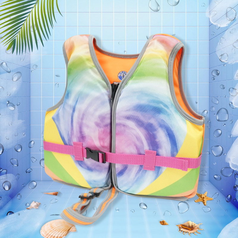 Megartico 2-6 ani cu imprimeu vârtej vestă de înot pentru copii flotor de apă pentru copii vestă de salvare de siguranță pentru copii salvamar ajutoare pentru flotabilitate