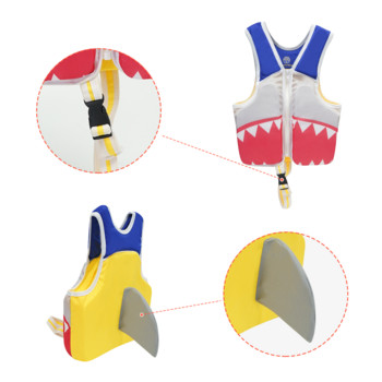 Megartico Cute Shark Life Jacket For Kids Детска спасителна жилетка Детска жилетка за плуване Float Baby Safety Water Sportswear 2-6 Years