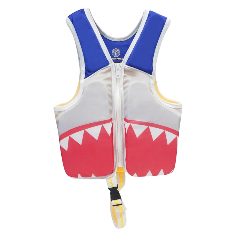 Megartico Vestă de salvare cu rechin drăguț pentru copii Vestă de salvare pentru copii Vestă de înot pentru copii Float Siguranță pentru bebeluși Îmbrăcăminte sport pe apă 2-6 ani