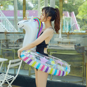 Sequins Unicorn ujumisrõngas täispuhutav ujumisring Ükssarvik ujumisrõngas veealune ujuv rõngas vikerkaar hobusering mänguasi