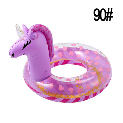 Sequins Unicorn ujumisrõngas täispuhutav ujumisring Ükssarvik ujumisrõngas veealune ujuv rõngas vikerkaar hobusering mänguasi
