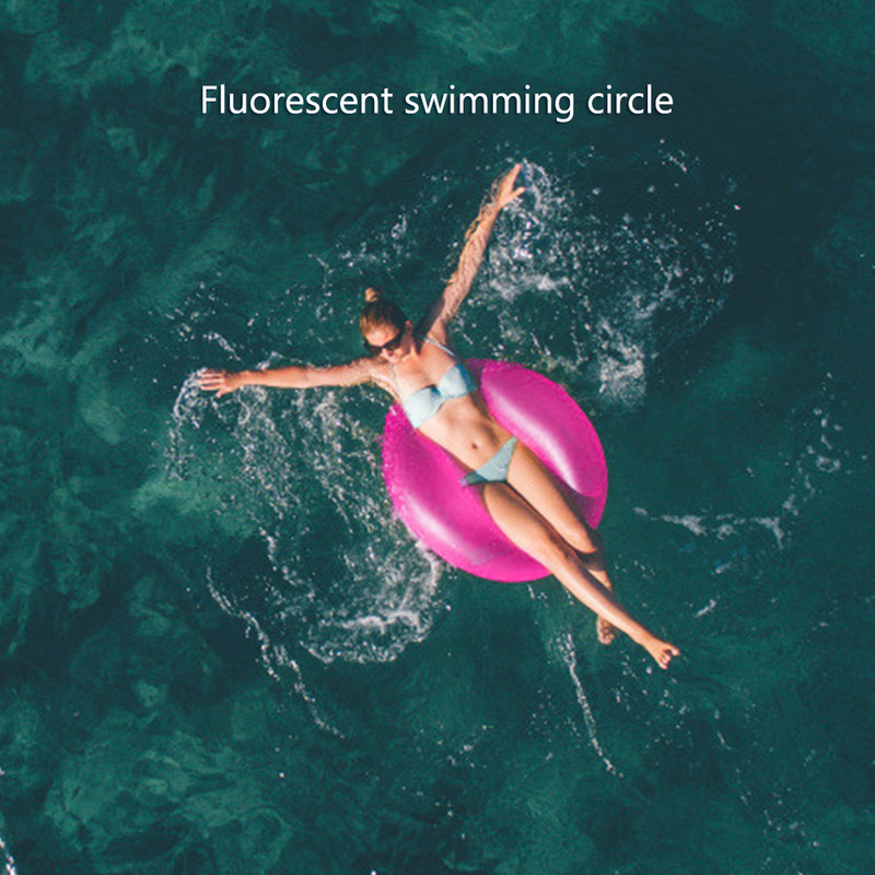 1 tk ujumisrõngad basseini ujukiga täispuhutavad ujumisrõnga torud beebidele täiskasvanutele mõeldud fluorestseeruva päästerõnga poi-juhusliku värviga