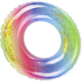 DZQ Rainbow ujumisring täispuhutav PVC kummist rõngas basseinile lastele täiskasvanute basseini ujuv iste suvised rannapeo mänguasjad