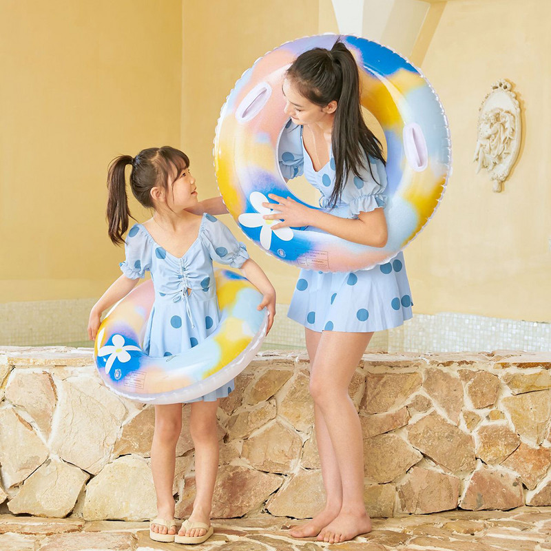 PVC ujumispäästevöö rõngas kulumiskindel täispuhutav basseini ujukid Pehmed unisex korduvkasutatavad, mugav puhkusepeoks