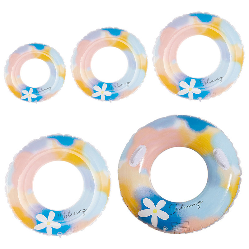 PVC ujumispäästevöö rõngas kulumiskindel täispuhutav basseini ujukid Pehmed unisex korduvkasutatavad, mugav puhkusepeoks