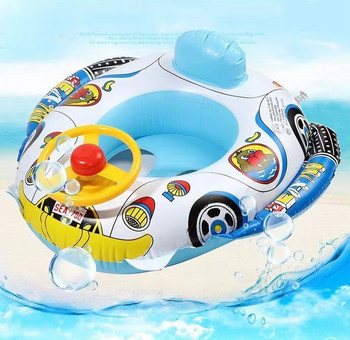 Надуваеми пръстени за плуване Бебешки водни игри Игра на седалка Плувка Лодка Детски пръстени за плуване Аксесоари Водни забавления Играчки за басейн
