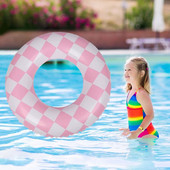 Gyerek úszókör szórakozás Biztonságos könnyű sakk rács kisgyermek úszógyűrű kültéri kellékek
