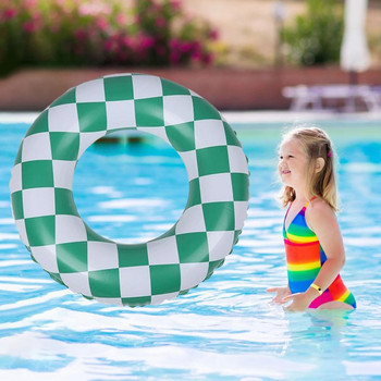 Παιδικό κολυμβητικό κύκλο διασκεδαστικό χρηματοκιβώτιο Ελαφρύ πλέγμα σκακιού για νήπιο δαχτυλίδι κολύμβησης εξωτερικού χώρου