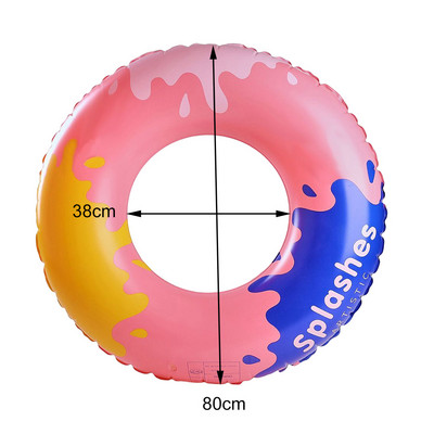 Blokkmintás úszókör vastag PVC gyerekeknek Felnőtt Lebegő Gyűrű Hírességek Stílusú Vízjáték Úszógyűrű Nyári Tengerpartihoz
