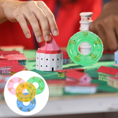 15 tk Mini maja ujumisrõngad Kodu sisekujundus Pisike ujumisrõngas Töölaua sisekujundus Mini ujumisrõngas Little Yellow Duck Mini basseiniujuk