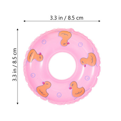 15 tk Mini maja ujumisrõngad Kodu sisekujundus Pisike ujumisrõngas Töölaua sisekujundus Mini ujumisrõngas Little Yellow Duck Mini basseiniujuk