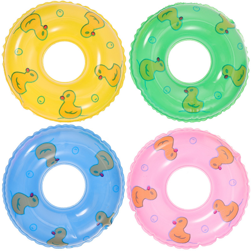 15 tk Mini maja ujumisrõngad Kodu sisekujundus Pisike ujumisrõngas Töölaua sisekujundus Mini ujumisrõngas Little Yellow Duck Mini basseiniujuk