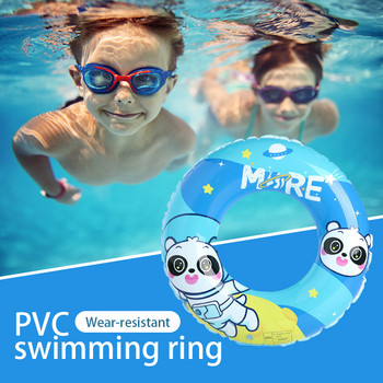 Горещ пръстен за плуване Надуваеми плувки за басейн Плувни пръстени с отпечатани панди за деца, Детски пръстени за плувни тръби Сладък, прекрасен, лек 1 бр.