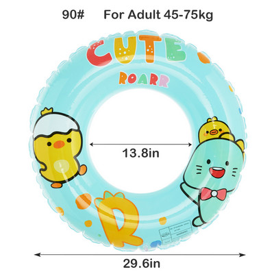 ROOXIN täispuhutav mänguasi ujumisrõnga toru lastele täiskasvanute ujumisring ujuvbassein vann rannapidu veespordi mänguasjad