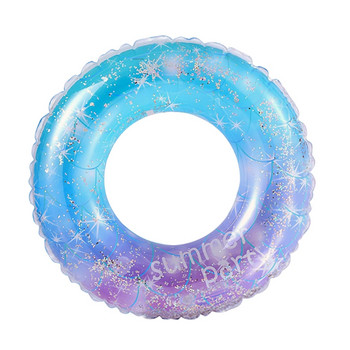 03KA Пръстен за плуване Удебелен PVC Пръстен с шарка на дъгата Пръстен за подмишници Кръг Поплавък за басейн Матрак с буй за открит басейн