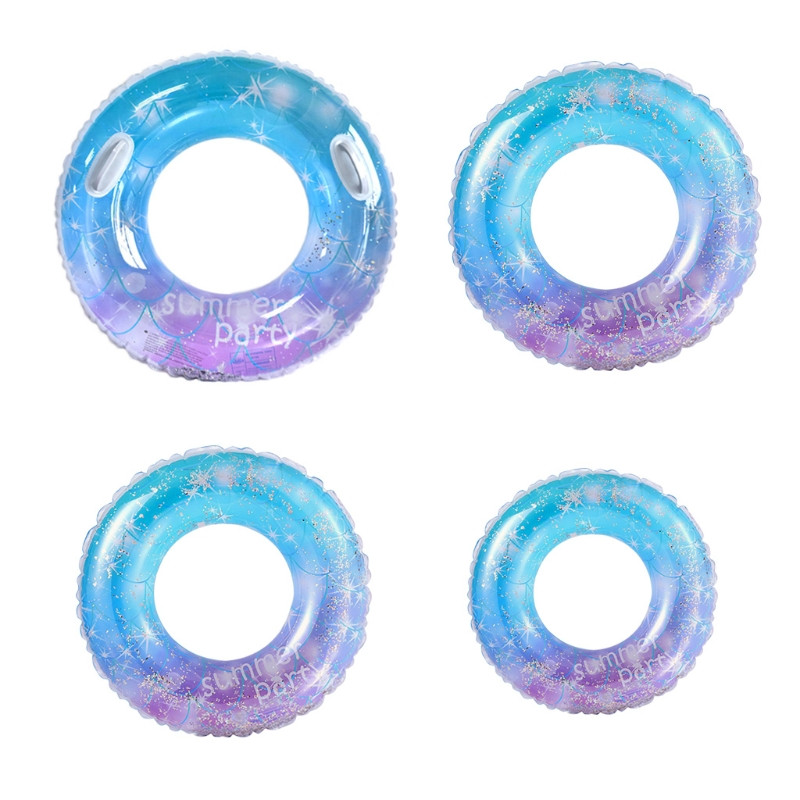 03KA úszógyűrű vastagított PVC szivárvány mintás úszógyűrű hónalj gyűrű kör medence úszó kültéri medence bója matrac