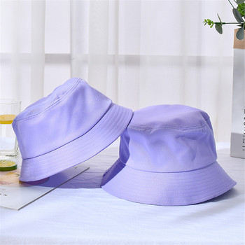 Νέα Unisex βαμβακερά καπέλα με κάδο γυναικεία καλοκαιρινό αντηλιακό Panama καπέλο ανδρικό καθαρό χρώμα Sunbonnet Fedoras Καπέλο ψαρά για εξωτερικούς χώρους Καπέλο παραλίας