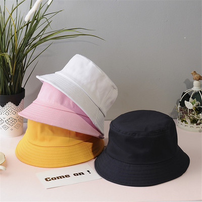 Νέα Unisex βαμβακερά καπέλα με κάδο γυναικεία καλοκαιρινό αντηλιακό Panama καπέλο ανδρικό καθαρό χρώμα Sunbonnet Fedoras Καπέλο ψαρά για εξωτερικούς χώρους Καπέλο παραλίας
