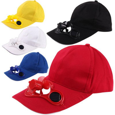 Summer Unisex Outdoor Sports Baseball Caps Hats with Solar Power Cooling Fan Outdoor Sports Accessories