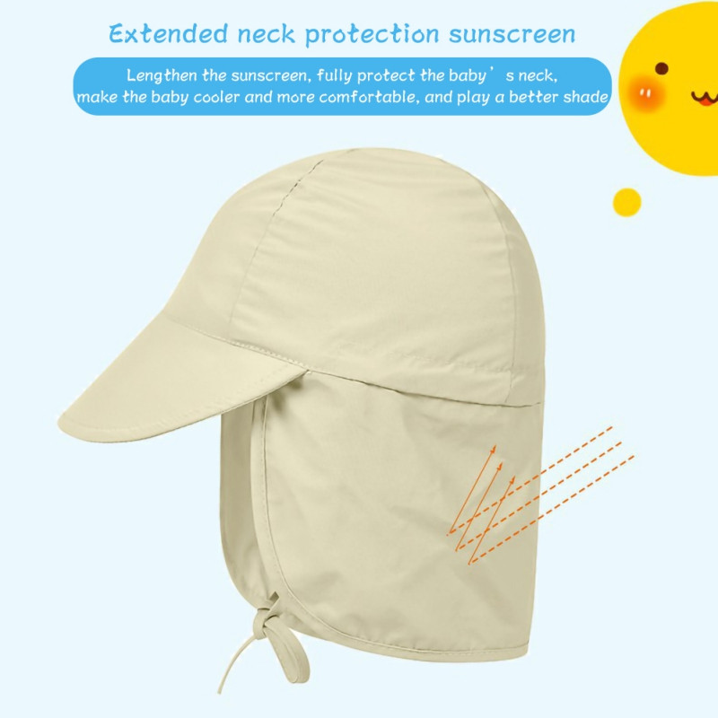 Kūdikių vasaros kepurė nuo saulės vaikams lauko kaklo ausų dangtelis nuo UV spindulių apsaugos paplūdimio kepurės Vaikams berniukų mergaičių plaukimo kepurės 0–5 metams