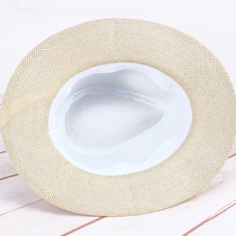 Vyriška šiaudinė Panamos kepurė Rankų darbo kaubojiška kepurė Vasaros paplūdimio kelionių kepurė nuo saulės