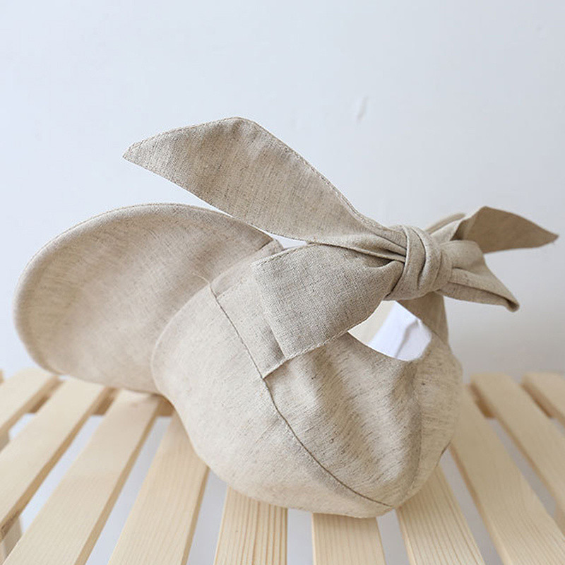 Női pamut nyári kender vödörsapka napvédő sapka strand szabadtéri elegáns, masnis összecsukható napkalap légáteresztő fejfedő