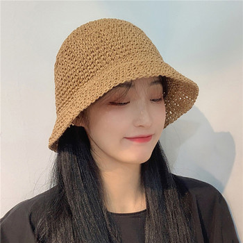 Γυναικείο Χειροποίητο Καπέλο Ψαρά Γυναικείο Ψάθινο Καπέλο Παραλία Υψηλής Ποιότητας Αθλητικά Καλοκαιρινά αντηλιακά καπέλα για γυναίκες
