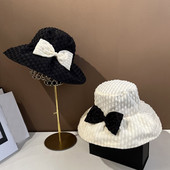 Naiste vibukübar 2023. aasta suvine Kpop Bob puuvillane must ranna päikesemüts Kokkupandav laia äärega UV-vastane kalastusmüts