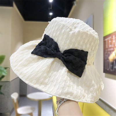 Naiste vibukübar 2023. aasta suvine Kpop Bob puuvillane must ranna päikesemüts Kokkupandav laia äärega UV-vastane kalastusmüts