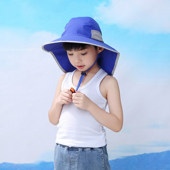 Регулируеми шапки за туризъм на открито SPF 50+ Бебешка слънчева шапка Лятна бебешка шапка Момчета Пътуване Плаж Бебешка шапка за момиче Деца Детски спортни шапки