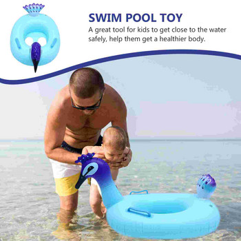 Baby Swim Παιδικό Κάθισμα Βρεφικού Φουσκωτό Δαχτυλίδι Κύκλος Πισίνας Παιχνίδια Δαχτυλίδι κολύμβησης Peacock Nonborn Neck Float