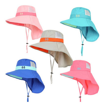 Παιδικό καπέλο ηλίου με φαρδύ γείσο κουβά Καπέλο Παιδικό καλοκαιρινό καπέλο παραλίας κορίτσια αγόρια Ξαπλώστρες εξωτερικού χώρου ταξιδιού Casual Fisherman Caps