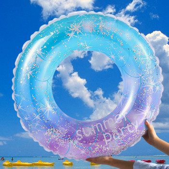 Δαχτυλίδι κολύμβησης Παχύ PVC με μοτίβο ουράνιο τόξο Δαχτυλίδι μασχάλης Δαχτυλίδι κύκλος πισίνας Πλωτήρας εξωτερικής πισίνας Στρώμα σημαδούρας