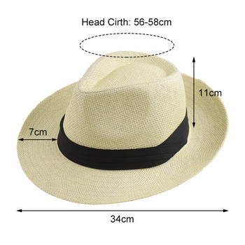 Καλοκαιρινό καπέλο Panama Ψάθινο καπέλο Βρετανικό τοπ καπέλο ανδρικό και γυναικείο πτυσσόμενο αντηλιακό καπέλο παραλίας