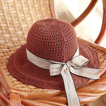 2023 Καπέλα ηλίου για γυναίκες για κορίτσια με φαρδύ γείσο ψάθινο καπέλο υψηλής ποιότητας αθλητικό καλοκαίρι Bohemia Beach Cap Ribbon Chapeau Femme New