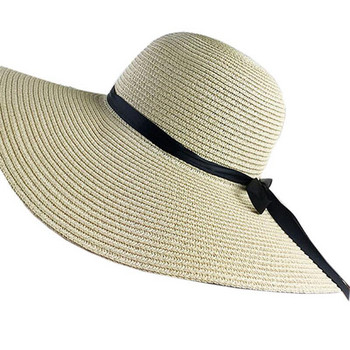 2023 Лято Сламена шапка с голяма периферия Флопи Шапка за слънце с широка периферия Малки свежи плажни сгъваеми шапки Нови шапки за жени