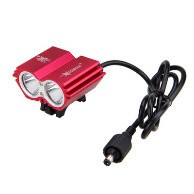 Veekindel eesmine jalgratta esitule taskulamp Jalgratta esilaterna tuli 2XLED taskulambi ainult lamp akuta