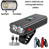 T6 LED jalgrattavalgusti eesmine USB-laetav MTB maastikujalgratta esituled jalgratta taskulampi tagatulede tarvikud