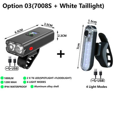 T6 LED jalgrattavalgusti eesmine USB-laetav MTB maastikujalgratta esituled jalgratta taskulampi tagatulede tarvikud