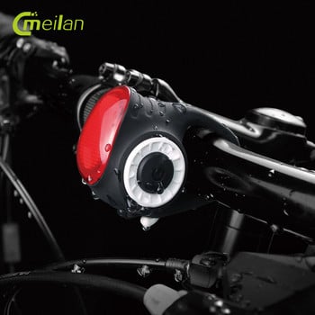 Meilan S3 BiKe Taillight COB Източник на осветление Велосипед Интелигентно безжично дистанционно управление 150 децибела Електрически звънец Аларма срещу взлом