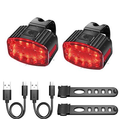USB акумулаторна задна светлина за велосипед Задна светлина за велосипед Led задна светлина за предни и задни велосипедни светлини Аксесоари за велосипеди