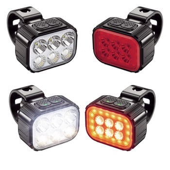 Велосипедна светлина 2022 Модернизирана стробоскопична светлина 6/24 Lamp Bead Bike Headlight TailLight Set Акумулаторни водоустойчиви аксесоари за колоездене